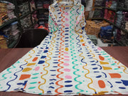 Multicolor Quirky Prints cotton Midi Dress