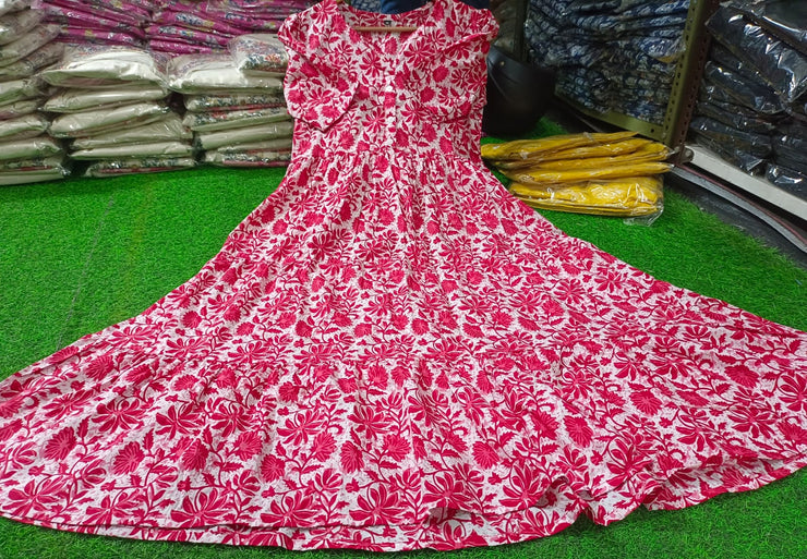 Pink Pure Cotton Summer Bloom Dress