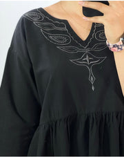 New Beautiful cotton Black Gown dress